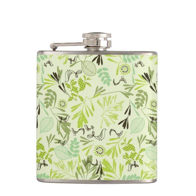 Flasques motif montrant de petits oiseaux de bébé (Devant)