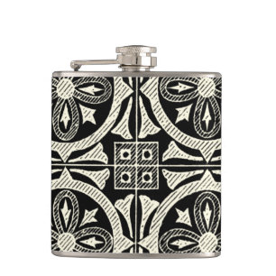 Flasques Motif noir et blanc de mandala par le studio de