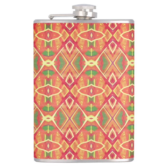 Flasques Motif orange et vert (Devant)