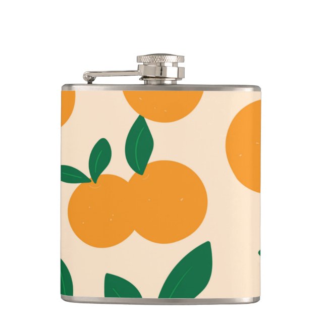 Flasques Motif Oranges De Fruits Citriques De Style Moderne (Devant)