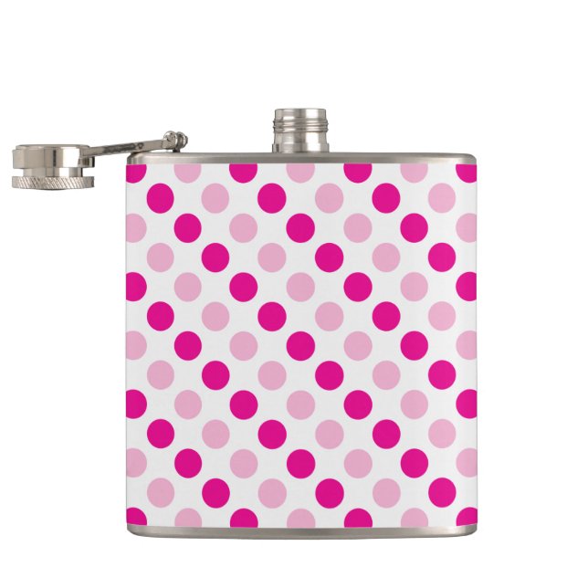 Flasques Motif pois rose (Ouvert)