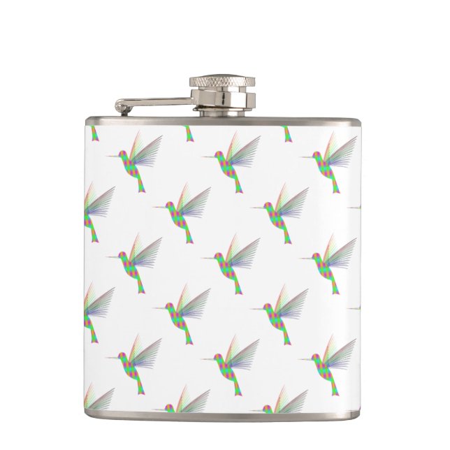 Flasques Motif Rainbow Hummingbirds (Devant)
