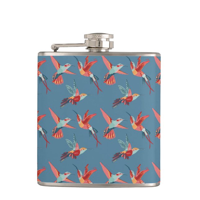 Flasques Motif Rétro Hummingbird (Devant)