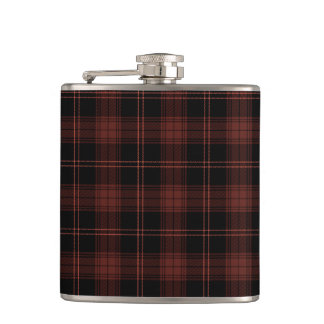 Flasques Motif rouge foncé, noir (Tartan)