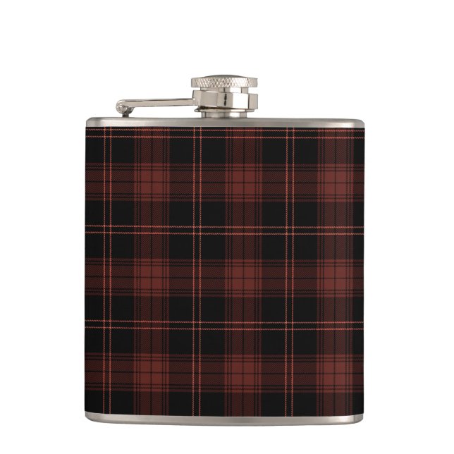 Flasques Motif rouge foncé, noir (Tartan) (Devant)