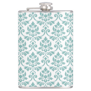Flasques Motif sarcelle feuille de Damas