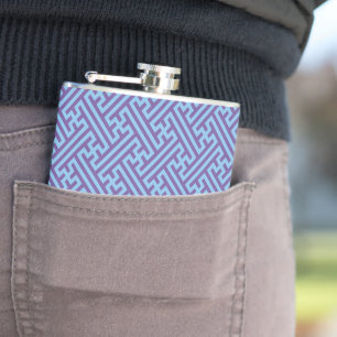 Flasques Motif Sayagata, Japonais, Violet et Bleu