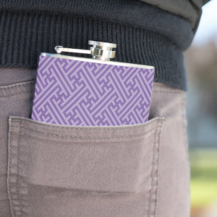 Flasques Motif Sayagata, Japonais, Violet et Rose