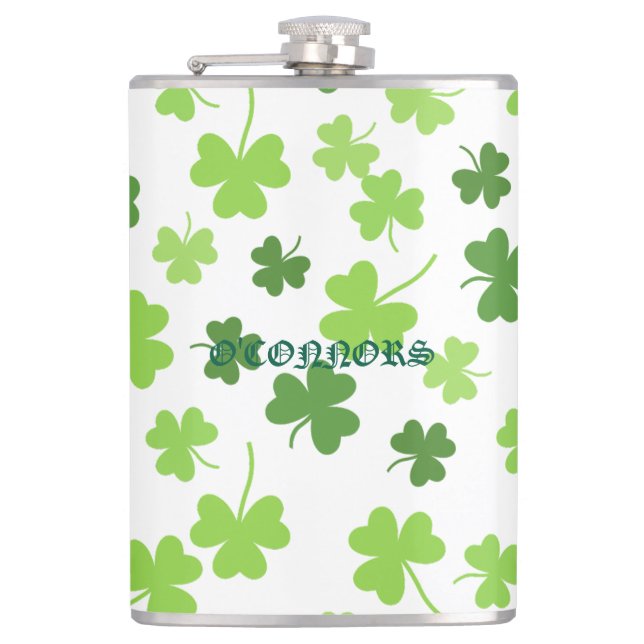Flasques Motif Shamrock personnalisé (Devant)