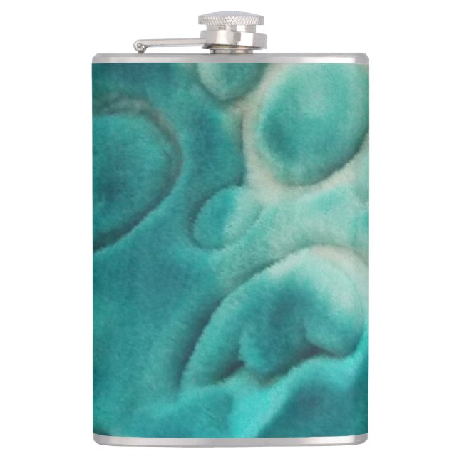 Flasques Motif tourbillonnante en beige turquoise et clair (Devant)