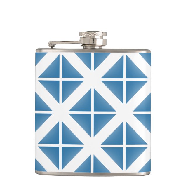 Flasques Motif triangle bleu tendance (Devant)