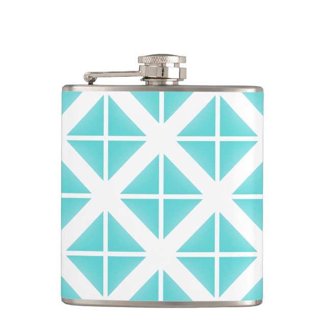 Flasques Motif Triangle tendance Turquoise (Devant)