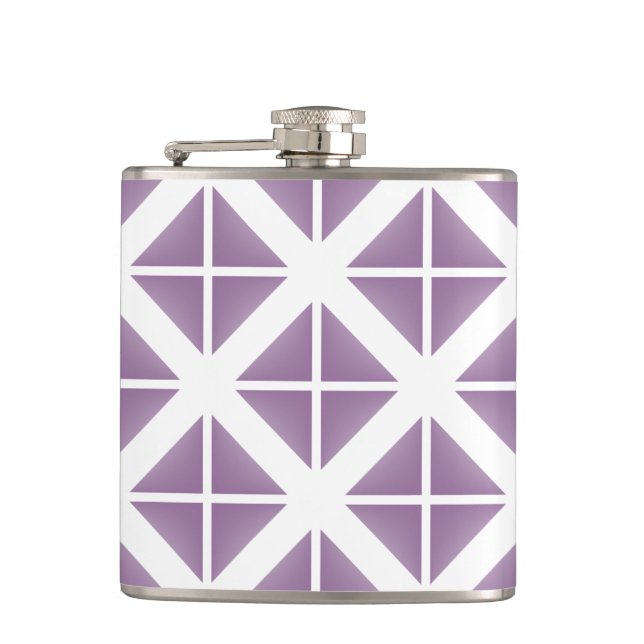 Flasques Motif triangle tendance violet (Devant)