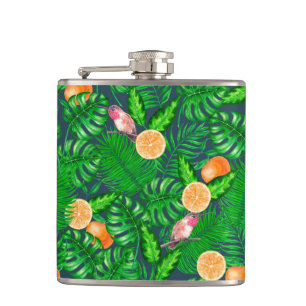 Flasques Motif tropical, colibris