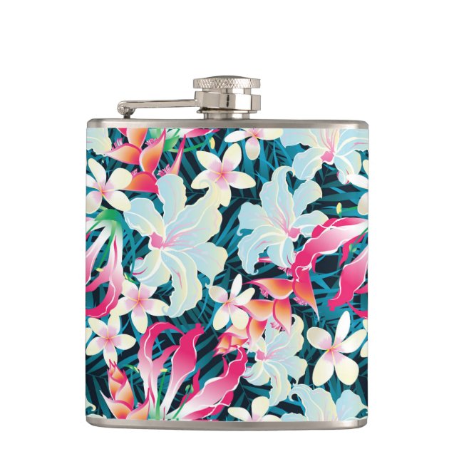 Flasques Motif tropical coloré (Devant)