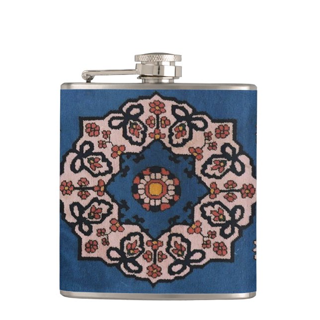 Flasques Motif Turc Persan Bleu Oriental, Tapis (Devant)