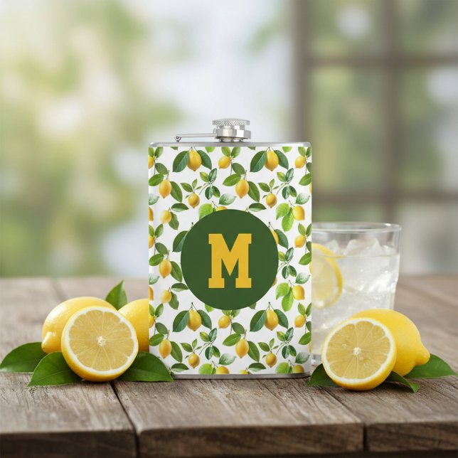 Flasques Motif Zeste de Citron (Créateur téléchargé)