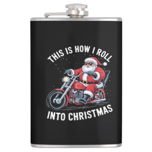 Flasques Moto de Père Noël moto Noël Essenti