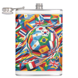 Flasques Mug en verre Coupe du monde 2026 Drapeau des natio