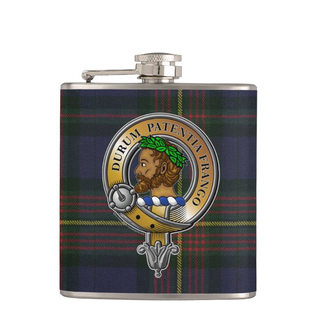 Flasques Muir Tartan & Badge (Devant)