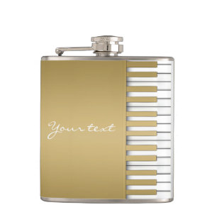 Flasques Musique de clavier de piano d'or