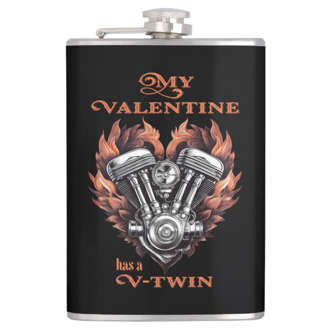 Flasques My Valentine has a V-Twin, style Biker (Devant)