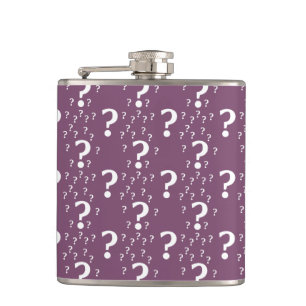 Flasques Mystère question marque énigme puzzle mauve