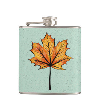 Flasques Nature Lover Jaune Leaf Bleu automne