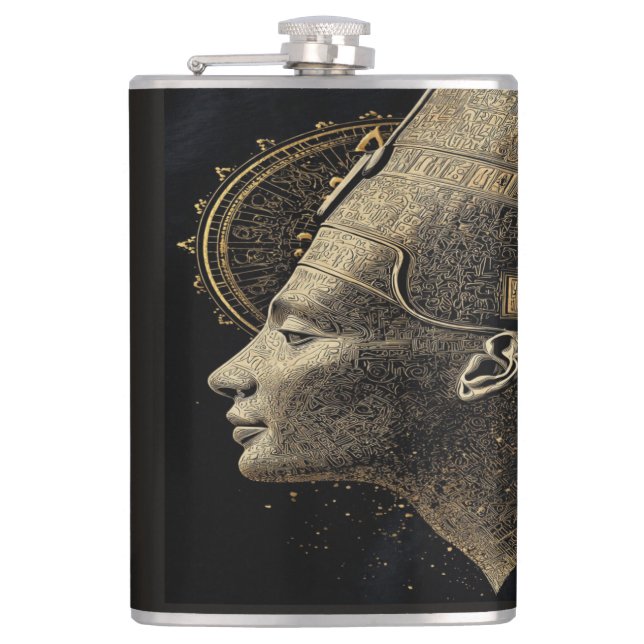 Flasques Nefertiti Ligne Silhouette Moderne Art  (Devant)