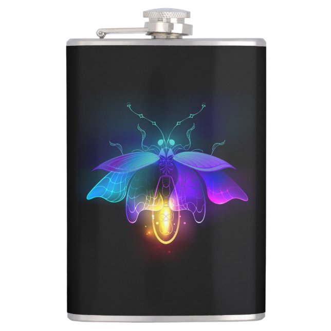 Flasques Neon Firefly sur noir (Devant)
