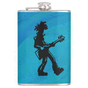 Flasques New York Boogie Nights Guitare Bleu