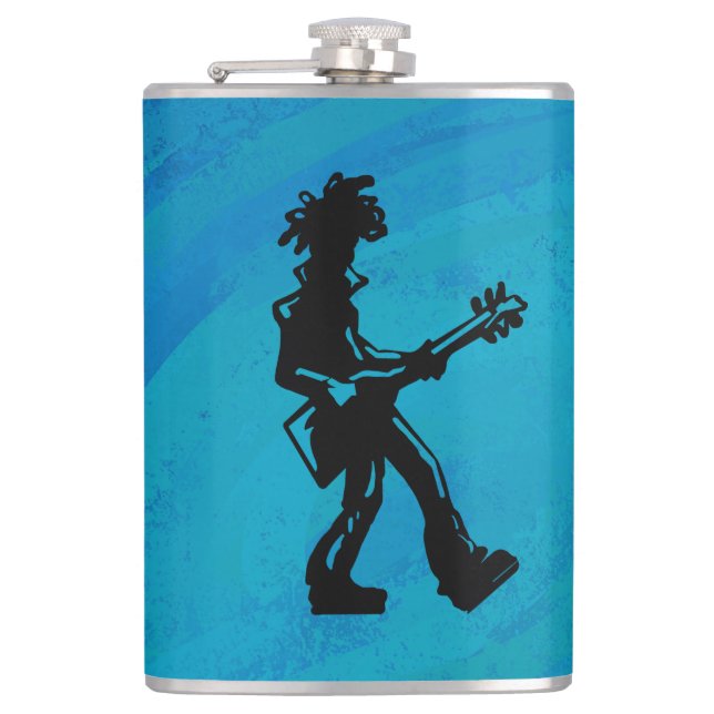 Flasques New York Boogie Nights Guitare Bleu (Devant)