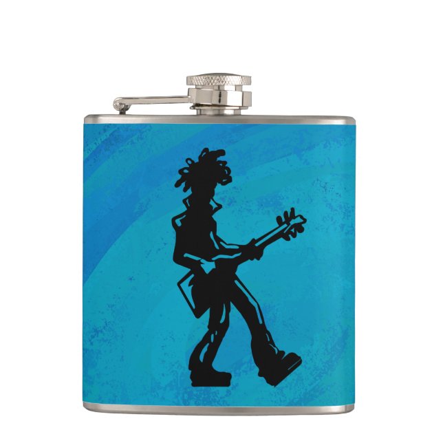 Flasques New York Boogie Nights Guitare Bleu (Devant)