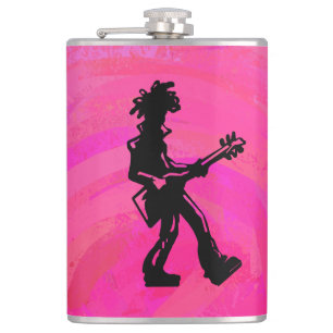Flasques New York Boogie Nights Guitare Hot Pink