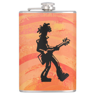 Flasques New York Boogie Nights Guitare Orange