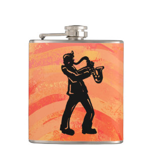 Flasques New York Boogie Nights Saxophone Orange