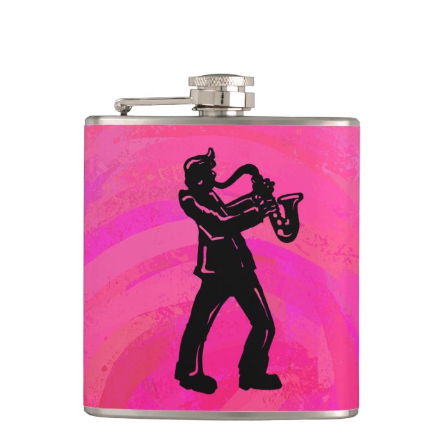 Flasques New York Boogie Nuits Saxophone Hot Pink (Devant)