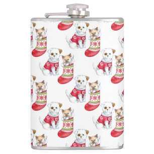 Flasques Noel Chien & Chat Stockings