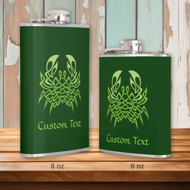 Flasques Nœud celtique du crabe vert (Créateur téléchargé)