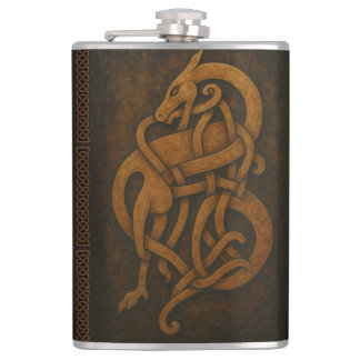 Flasques Nœud de serpent en vieux norrois avec bordure celt