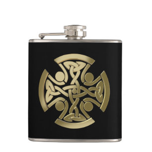 Flasques noeud d'or celtique