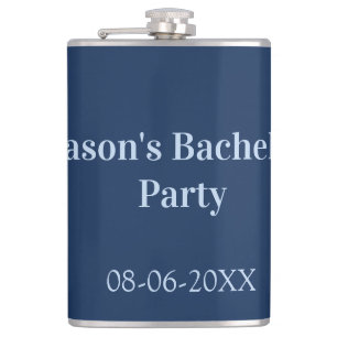Flasques Nom de la fête de Bachelor date simple minimal mei