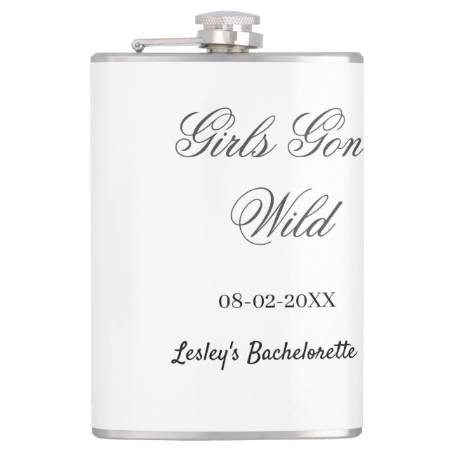 Flasques Nom de la fête de Bachelorette Girls Gone wild dat (Devant)