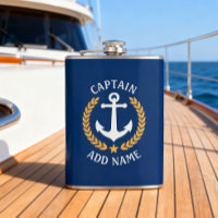 Nom du bateau capitaine Ancre Gold Style Laurel Ma
