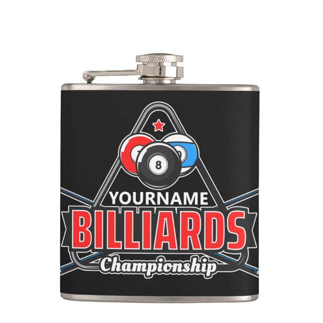 Flasques NOM Personnalisé Billard 8 Ball Pool Cue Rack (Devant)