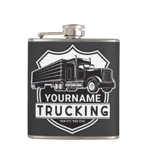 Flasques NOM personnalisé Camions Big Rig Semi Trucker