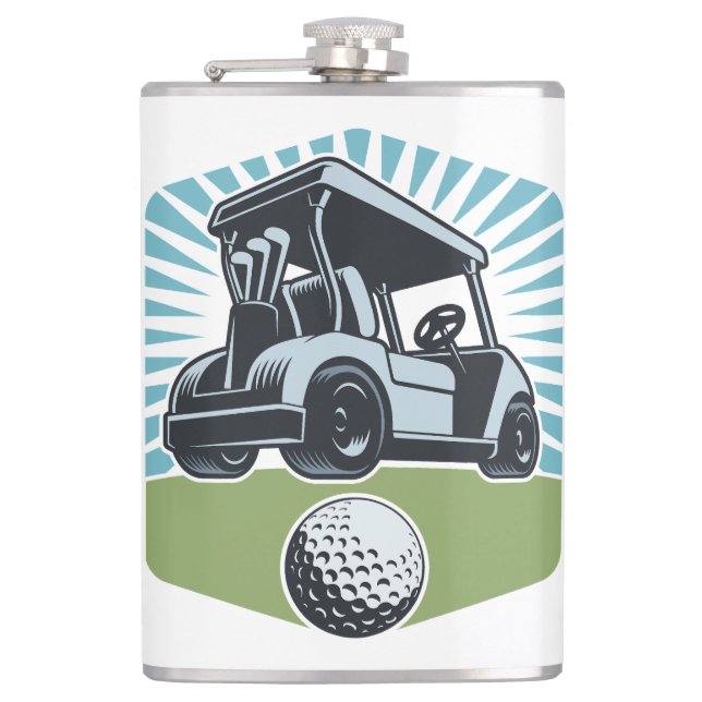 Flasques Nom personnalisé Golf est vie (Devant)