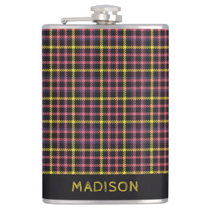 Flasques Nom personnalisé Plaid / Tartan Motif