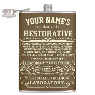 Flasques Nouveauté amusante Personnalisée Cure-All Vintage