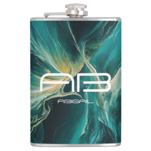 Flasques Nuances de bleu : Ocean Dreams Personnalisable